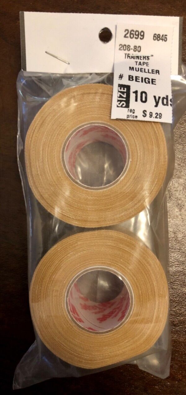 NWT! MUELLER TRAINERS ATHLETIC 10 YDS MTAPE BEIGE 2-PACK