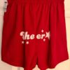GK CHEER COTTON BOXER SHORTS SIZE ADULT X-SMALL RED CHEER PRINT  STRIPES AXS NWT