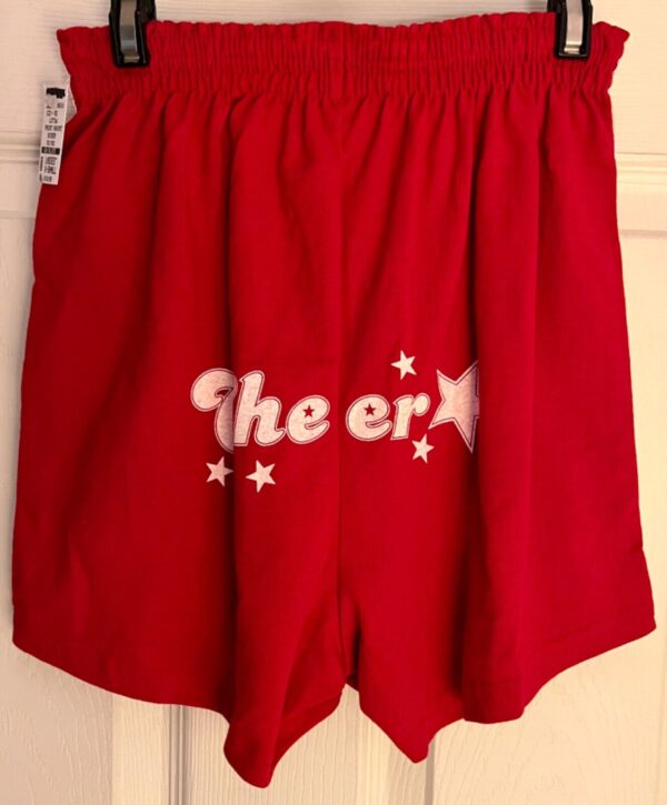 GK CHEER COTTON BOXER SHORTS SIZE ADULT X-SMALL RED CHEER PRINT  STRIPES AXS NWT