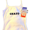 GK CAMISOLE PJ TOP ADULT MEDIUM NAVY SKATE GRAPHIC WHITE COTTON TRIM SZ M NWT! - Image 5