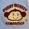 GK DRAWSTRING SHORTS GIRLS SMALL BLUE COTTON "FUNKY MONKEY" GRAPHIC CASUAL SZ S - Image 2