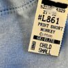 GK DRAWSTRING SHORTS GIRLS SMALL BLUE COTTON "FUNKY MONKEY" GRAPHIC CASUAL SZ S - Image 3