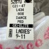 GK DANCE LADIES 9-11 HAWAIIAN FLORAL PINK & WHITE SPORT PEDS SOCKS GRAPHICS 9-11 - Image 3