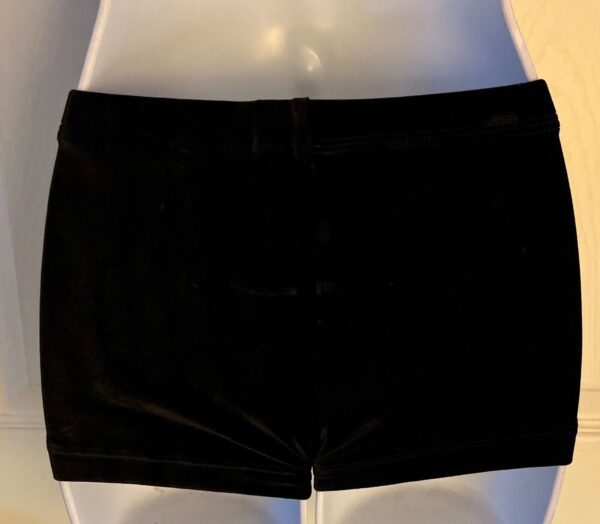 GK WORKOUT SHORTS ADULT SMALL MICRO MINI BLACK VELVET CHEER DANCE GYMNASTIC SZ S - Image 6