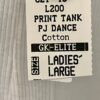 GK TANK PJ TOP ADULT LARGE â€˜DANCE GIRLâ€™ WHITE COTTON RIBBED BLACK TRIM Sz AL - Image 6