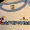 GK 'CHEERLEADING' GRAPIC GIRLS SMALL RAGLAN CAP SLV WHITE BLUE COTTON TOP SZ S - Image 8
