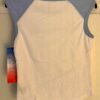 GK 'CHEERLEADING' GRAPIC GIRLS SMALL RAGLAN CAP SLV WHITE BLUE COTTON TOP SZ S - Image 9