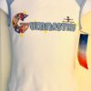 GK GYMNASTICS GRAPIC GIRLS SMALL RAGLAN CAP SLV WHITE BLUE COTTON TOP Sz CS NWT!