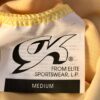 GK ICE SKATE GIRLS MEDIUM YELLOW VELVET LgSLV DRESS V-BACK Sz CM WAS $68.95 NWT! - Image 8