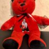 ICE HOCKEY RED STUFFED 8â€ BEAR â€œHE SHOOTS HE SCORES!â€ EMBROIDERY BY DONNAâ€™S GK