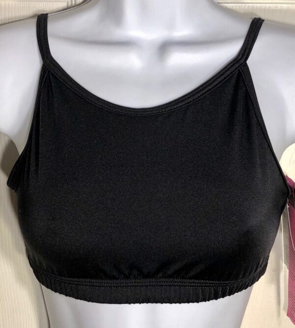 GK ATHLETIC SPORTS BRA ADULT MEDIUM BLACK NYLON/SPANDEX TECHMESH AM NWT!