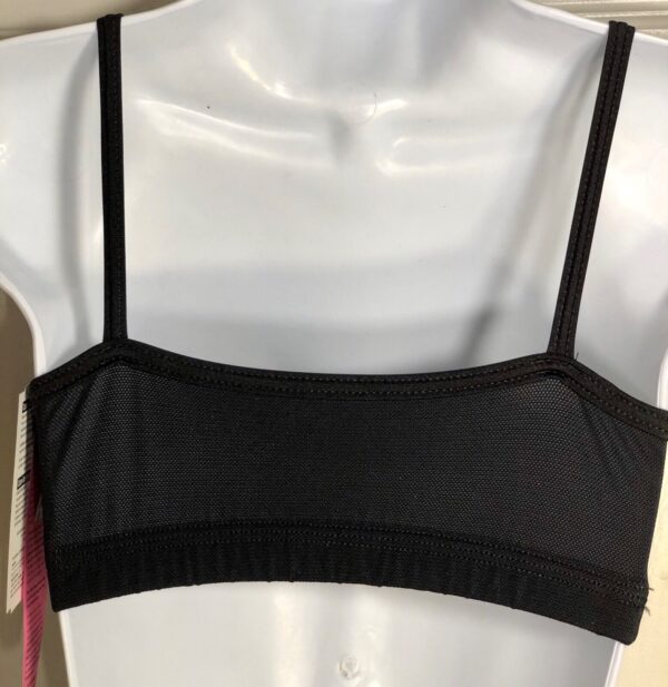 GK ATHLETIC SPORTS BRA ADULT MEDIUM BLACK NYLON/SPANDEX TECHMESH AM NWT! - Image 2