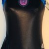 ADIDAS TANK ADULT SMALL GYMNASTICS DANCE GK LEOTARD BLACK BLUE FOIL STAR AS NWT!