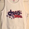 "CHEER PRINCESS" GLITTER GRAPHIC GIRLS SMALL WHITE COTTON TANK BEACH COVER UP  S
