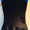 ADIDAS TANK ADULT SMALL GYMNASTICS DANCE GK LEOTARD BLACK BLUE FOIL STAR AS NWT! - Image 2