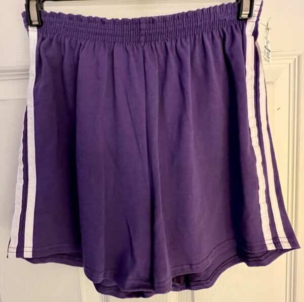 GK CHEER COTTON BOXER SHORTS SIZE ADULT MEDIUM PURPLE CHEER PRINT STRIPES Sz AM - Image 2