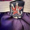 GK CHEER COTTON BOXER SHORTS SIZE ADULT MEDIUM PURPLE CHEER PRINT STRIPES Sz AM - Image 4