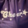 GK CHEER COTTON BOXER SHORTS SIZE ADULT MEDIUM PURPLE CHEER PRINT STRIPES Sz AM - Image 5