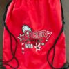 CHEER SPIRIT GK SUPER SPORT RED NYLON SLING BAG COLOR GRAPHIC DRAWSTRING CLOSURE - Image 2