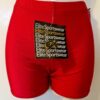 GK RED WORKOUT SHORTS ADULT X-SMALL NYLON/SPANDEX DANCE CHEER GYMNASTICS Sz AXS