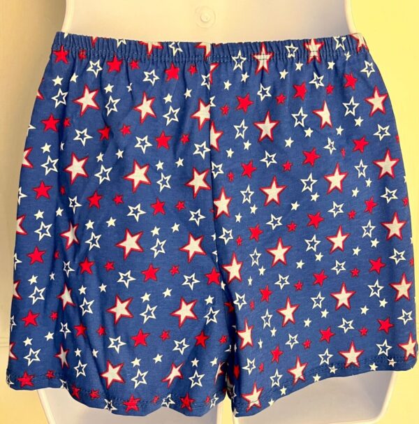 GK COTTON LADIES MEDIUM STARS PRINT ROYAL RED WHITE BOXER SHORTS Sz AM NWT! - Image 5