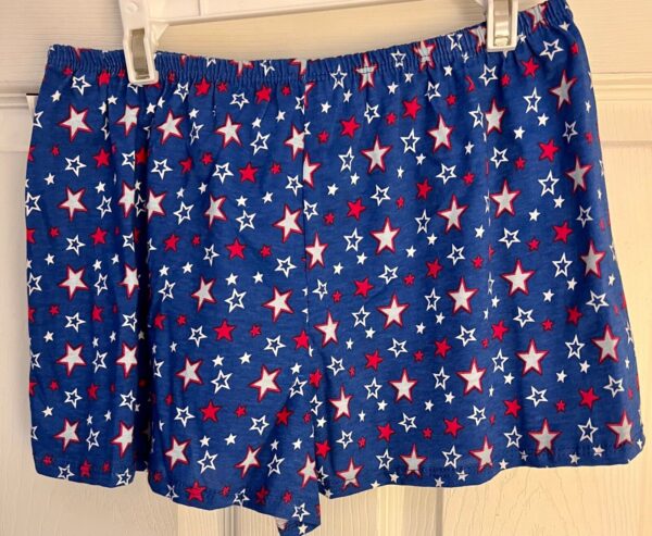 GK COTTON LADIES MEDIUM STARS PRINT ROYAL RED WHITE BOXER SHORTS Sz AM NWT! - Image 8