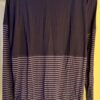 Heartstring Ladies Size Large LgSLV Navy/Purple Solid/Stripe  Top Cotton SZ L - Image 3