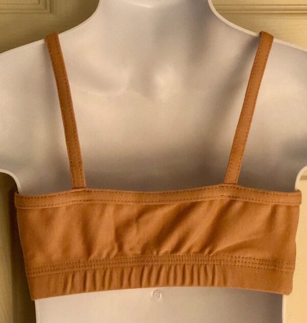 NWT! GK ELITE STYLE #1461 SPORTS BRA CAMI NUDE COTTON SPANDEX SIZE CHILD L - Image 2