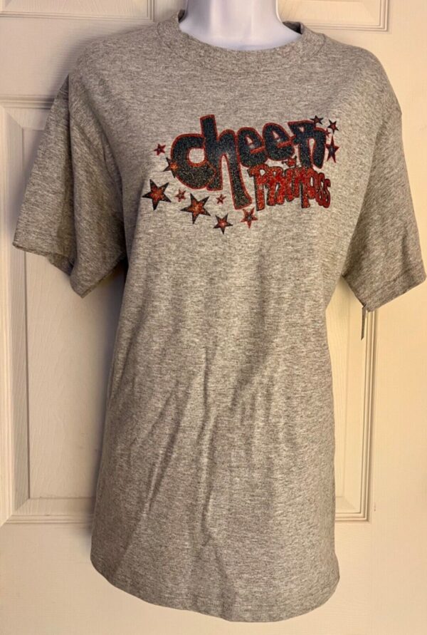 DURABLE  "CHEER PRINCESS" GRAPHIC ADULT MEDIUM T-SHIRT GRAY Sz AM NWT!