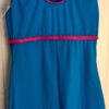 GK BIKETARD ADULT SMAL BLUE NYLON/SPANDEX PINK FOIL TRIM DANCE GYMNASTIC TANK S - Image 9