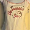 GK CAMISOLE 'GYMNASTICS STAR' JUNIOR SMALL WHITE COTTON PINK SATIN TRIM JR S NWT