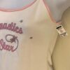 GK CAMISOLE 'GYMNASTICS STAR' JUNIOR SMALL WHITE COTTON PINK SATIN TRIM JR S NWT - Image 4