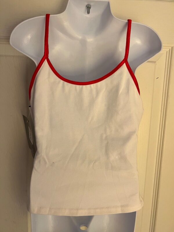 GK CAMISOLE PJ TOP GIRLS SMALL FOREVER SKATE WHITE COTTON RED FOIL TRIM SZ S NWT - Image 10