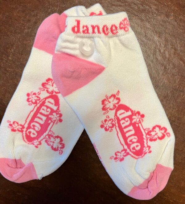 GK DANCE FLORAL GRAPHICS COMFY WHITE & PINK PRINT PEDS LADIES Sz 9-11 NWT!