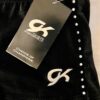 GK BLACK VELVET ADULT X-SMALL MICRO MINI CRYSTALS CHEER DANCE GYMNASTS SHORTS XS - Image 2