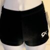 GK BLACK VELVET ADULT X-SMALL MICRO MINI CRYSTALS CHEER DANCE GYMNASTS SHORTS XS - Image 4
