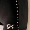 GK BLACK VELVET ADULT X-SMALL MICRO MINI CRYSTALS CHEER DANCE GYMNASTS SHORTS XS - Image 7