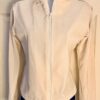 GK WARM UP JACKET LADIES SMALL WHITE VELVET FULL ZIP DANCE SKATE GYMNASTICS SZ S