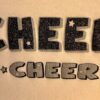 GK 'CHEER' CHILD SMALL GRAPHIC COTTON WHITE T-SHIRT NAVY GLITTER CAP SLVS SZ S - Image 2