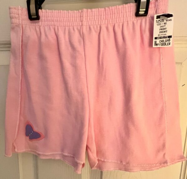 GK PINK COTTON SHORTS GIRLS X-SMALL (4T) BUTTERFLY APPLIQUE SZ 4TODDLER NWT! - Image 6