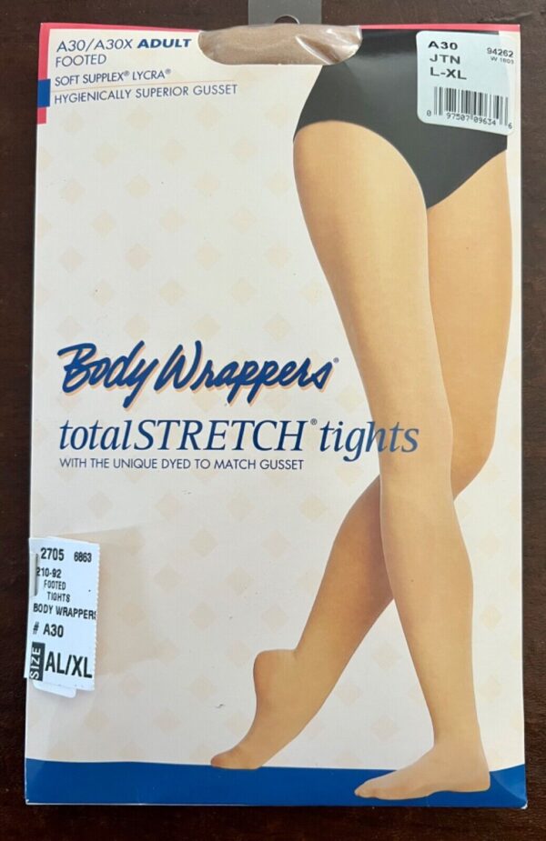 BODY WRAPPERS ADULT TOTAL STRTCH FOOTED DANCE SOFT STRETCH T-PINK TIGHTS L-XL