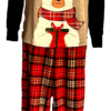 Women's Mama Bear Holiday 2-Piece Pajama Set Size MEDIUM w/Red Plaid Bottoms