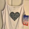 GK 'EAT SLEEP SKATE' ADULT MEDIUM WHITE COTTON HEART CAMI PJ CASUAL TOP Sz M NWT - Image 6