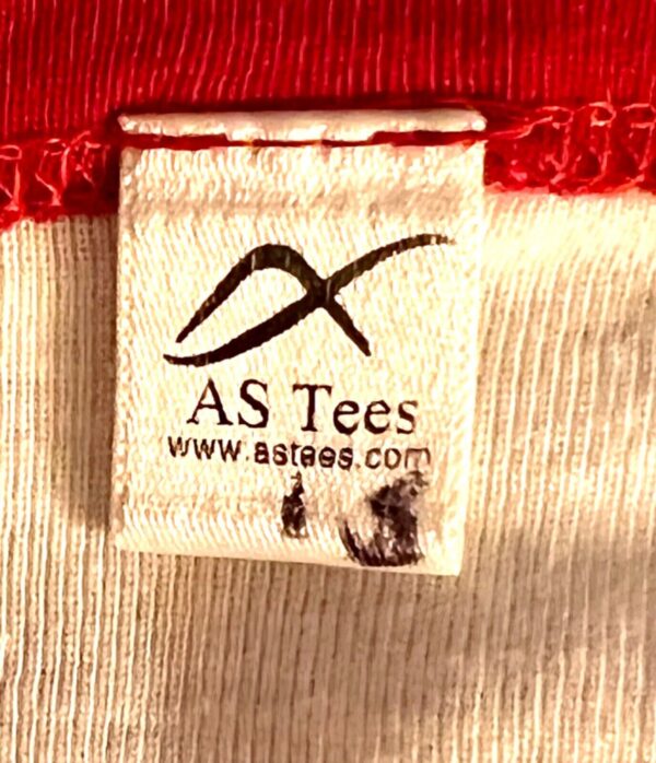 AS TEES "USA CHEER" GRAPHIC ADULT SMALL COTTON WHITE RED RAGAN CAP SLV TEE Sz AS - Image 8