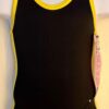 GK SPORTY CHILD X-SMALL BLACK RACERBACK YELLOW SIDES GYMNASTS TANK LEOTARD SZ XS
