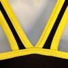 GK SPORTY CHILD X-SMALL BLACK RACERBACK YELLOW SIDES GYMNASTS TANK LEOTARD SZ XS - Image 6