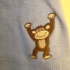 GK DRAWSTRING SHORTS GIRLS X-SMALL (4T) BLUE COTTON MONKEY APPLIQUE SZ XS NWT! - Image 3