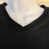 Anvil LADIES SMALL BLACK BLANK PRE-SHRUNK SSLV COTTON V-NECK TOP T-Shirt SZ S - Image 3