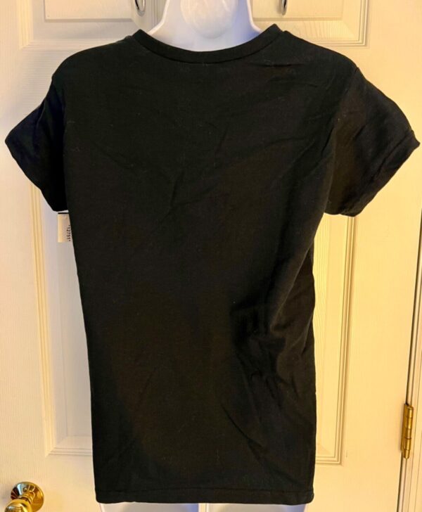 Anvil LADIES SMALL BLACK BLANK PRE-SHRUNK SSLV COTTON V-NECK TOP T-Shirt SZ S - Image 6