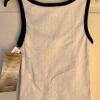 GK FUN TANK PJ TOP GIRLS SMALL â€˜DANCE GIRLâ€™ WHITE COTTON RIBBED BLACK TRIM SZ S - Image 7